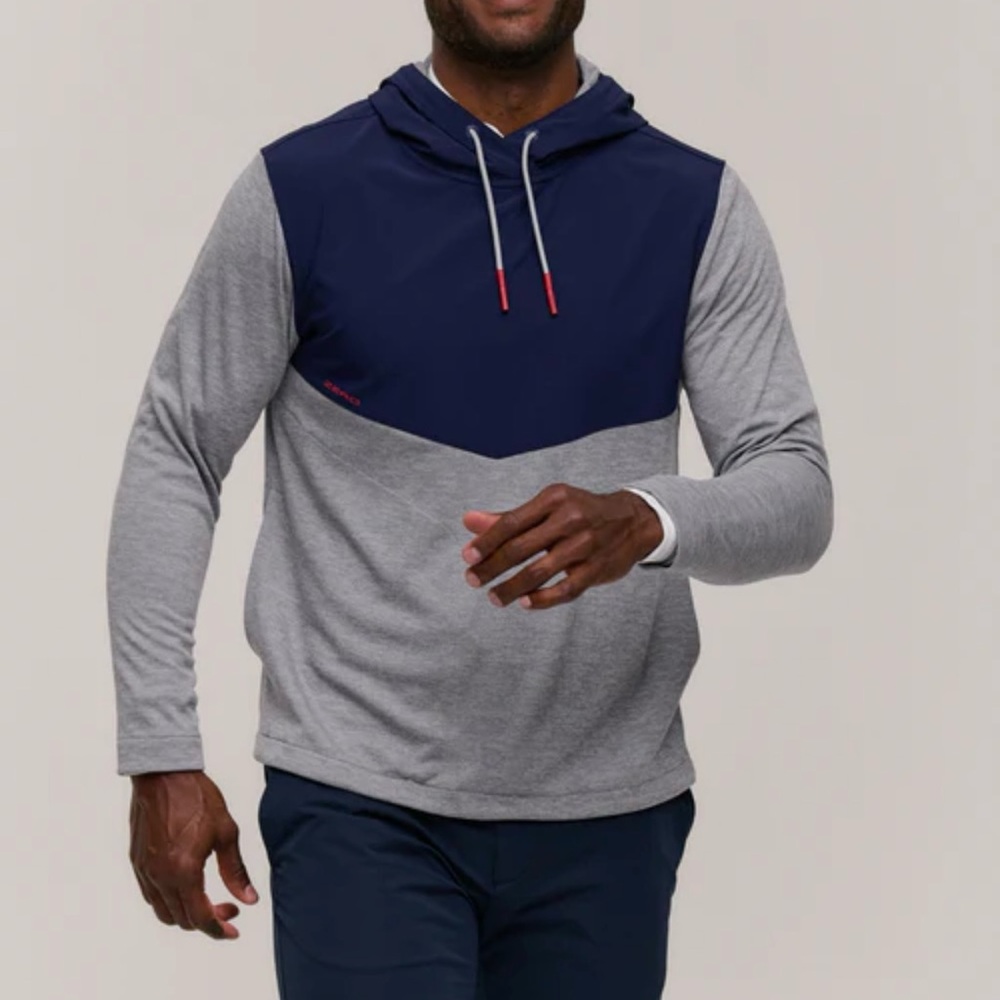 ✨ BRAND NEW ✨ FootJoy Men’s Zero Restriction Tyson Hoodie - L, grey heather/navy